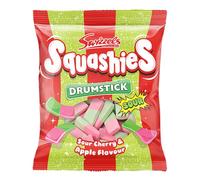 Swizzels Drumstick Squashies Jelly Sweets, Sour Cherry and Apple, 145g 12x Bulk Box