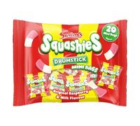 Swizzels Drumstick Squashies Sweets, Raspberry & Milk Sweets, 20 Sweet Bags