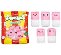 Swizzels Friends Drumstick Squashies Plush Pillow Bag - 5 Soft Cuddly Plush Sweet Toys - Official Swizzels Sweets Toy Set - Iconic Retro Gift for Kids, Sweet Fans & Collectors - 40cm x 33cm Zip Bag