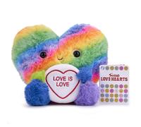 Swizzels Love Hearts Arty the Big Hearty 'Love is Love' Soft Toy 18cm (7 inches), 37513