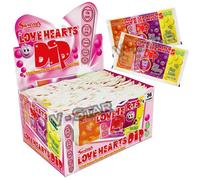 SWIZZELS Love Hearts DIPS 3 Fruit Flavour Full Box 36 x 23g