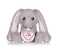 Swizzels Love Hearts "It's A Girl" Baby Buttons Bunny 7" (18cm) Plush Soft Toy for Newborn Babies