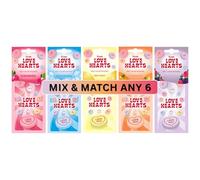 Swizzel's Love Hearts Sweet Car Air Freshener Mix & Match Any 6 | Tangy Raspberry, Blue Candy Floss, Zingy Lemon, Orange Sparkle, Summer Berries | Up to 30 Days Fights Odours & Freshens