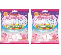 Swizzels Marvellous Mallows Drumstick Raspberry & Milk Flavour Marshmallows 125g (Pack of 2)