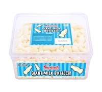 Swizzels Milk Bottle Sweet Tub Milk Flavour Foam Sweet Gums Giant Bottle Sweets Free From Artificial Colours 120 Sweets Approximately