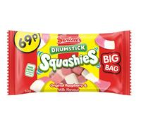 Swizzels Original Drumstick Squashie Price Marked Big Bag Sweets, Raspberry and Milk Flavour Foam Gum Sweets - Multipack Box (30 x 60g Price Marked 69p)