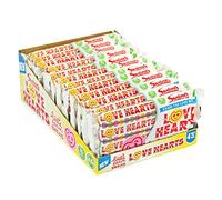 Swizzels Original Love Heart Sweets - A Delicious, Fruity, Fizzy Selection of Classic Candy Conversation Hearts, Vegan-Friendly Sweets (12x127g)
