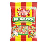 Swizzels ORIGINALS DRUMSTICK LOLLIES 120g - Classic Raspberry & Milk Flavour Swizzels Lollies - Individually Wrapped Drumstick Sweets, Vegan Candy for Sharing, Treat Jars & Party Bags