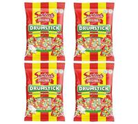 Swizzels Originals Retro Classic Drumstick Lollies Sweets 120g x 4 Bags