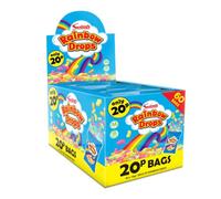 Swizzels Rainbow Drops | Display Box of 60 x 10g | Classic Puffed Maize & Rice Treats