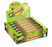 Swizzels Refreshers Sour Apple Chew Bars 60 Pack, Fizzy Sherbet Centre Retro Sweets, Individually Wrapped PMP Candy Bars