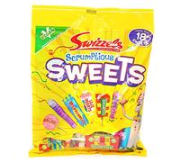 Swizzels Scrumptious Sweets Mixed Bag A Selection of Mouthwatering Chewy Sweets and Lollipops Vegan Friendly Approximately 14 Per Bag 12x 134g