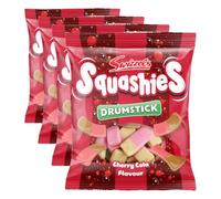 Swizzels Squashies Cherry Cola Sweets 120g Bag - Cherry & Cola Flavour Foam Gummies, Soft Squidgy Candy with Fizzy Cola Taste, British Retro Sweet Treat (Pack of 4)