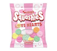 Swizzels Squashies Love Hearts 12x120g - Chewy Retro Sweets Multipack, Perfect Soft Chews for Kids, Party Bags, Birthday Treats, and Valentines