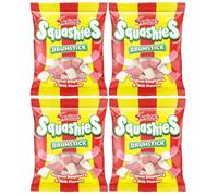 Swizzels Squashies Soft and Foamy Sweets 120g x 4 Single Bags | For Parties, Gifts, Sharing, Seasonality, Special Events (Swizzels Squashies Original Drumstick x 4)