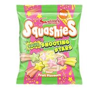 Swizzels Squashies Sour Stars 100g, Sour Shooting Sweets, (x12 Pack)