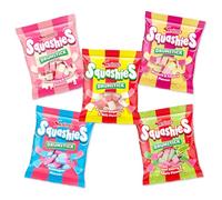 Swizzels Squashies Sweets Bundle (5 x 140g Bags) - Original Raspberry & Milk, Sour Cherry & Apple, Bubblegum, Rhubarb & Custard & Strawberries & Cream - Assorted Soft Chewy Foam Candy Multipack