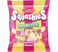 Swizzels Squashies Sweets - Rhubarb and Custard Flavour Squashies - Single Pack 140g