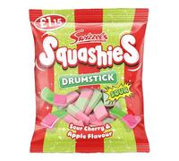Swizzels Squashies Sweets - Sour Apple and Cherry Flavour (Price Marked) Single Pack 120g