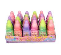 Swizzels Super Baby Bottles 24 Pack - Retro Sour Candy Powder Sweets with Vanilla Top, Novelty Party Bag Treats & Bulk Retro Sweets