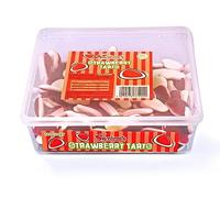 Swizzels Sweet Tubs, Fun Gums Strawberry Tarts, Fruit Flavour Foam and Jelly Gums, Sharing Tub of Sweets, Free From Artificial Colours (120 Sweets Approximately)