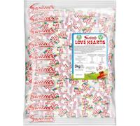 Swizzels Sweets Bulk Bags, 3 kg (1 Bag x 3 KG, Love Heart Rolls)