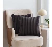 SWJ-swjssb Decorative Throw Pillow Covers 18x18/20x20/22x22 Set Of 2, Soft Plush Faux Fur Wool Pillow Covers For Couch Cushion Bed Sofa Living Room Pillows Protectors(Gray,22 x 22 inches)