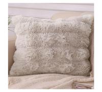SWJ-swjssb Luxury Faux Fur Throw Pillow Cover Deluxe Decorative Plush Pillow Case 18x18 20x20 24x24 Cushion Cover Shell For Sofa Couch Bedroom Car Pillowcases (Color : #8, Size : 50x70 cm)