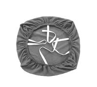 SWJ-swjssb Stretch Chair Seat Covers,Corduroy Office Chair Protector Cover, Washable Elastic Stool Cover Luxurious Fabric For Round And Square Stool Chair Slipcover(Light Gray,L (40-50CM))