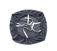 SWJ-swjssb Stretch Chair Seat Covers,Corduroy Office Chair Protector Cover, Washable Elastic Stool Cover Luxurious Fabric For Round And Square Stool Chair Slipcover(Dark Gray,S (35-40cm))