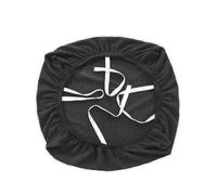 SWJ-swjssb Stretch Chair Seat Covers,Corduroy Office Chair Protector Cover, Washable Elastic Stool Cover Luxurious Fabric For Round And Square Stool Chair Slipcover(Extra Black,S (35-40cm))