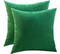 SWJ-swjssb Super King Size Pillow Cases 80x80 70x70 Cm, Set Of 2 Square Extra Large Cushion Covers,Soft Pillow Covers With Invisible Zipper Decorative Pillowcases For Sofa Couch(Green,80x80 cm)