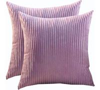 SWJ-swjssb Super King Size Pillow Cases 80x80 70x70 Cm, Set Of 2 Square Extra Large Cushion Covers,Soft Pillow Covers With Invisible Zipper Decorative Pillowcases For Sofa Couch(Taro Purple,65x65 cm)