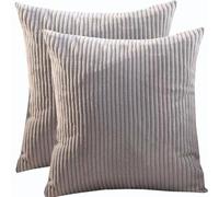 SWJ-swjssb Super King Size Pillow Cases 80x80 70x70 Cm, Set Of 2 Square Extra Large Cushion Covers,Soft Pillow Covers With Invisible Zipper Decorative Pillowcases For Sofa Couch(Light Grey,75x75 cm)