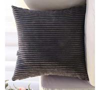 SWJ-swjssb Super King Size Pillow Cases 80x80 75x75 Cm,Square Extra Large Cushion Covers Soft Throw Pillow Cover With Zipper Corduroy Decorative Pillowcases For Sofa Couch(Dark Grey,32x32 inch 1pc)