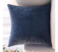 SWJ-swjssb Super King Size Pillow Cases 80x80 75x75 Cm,Square Extra Large Cushion Covers Soft Throw Pillow Cover With Zipper Corduroy Decorative Pillowcases For Sofa Couch(Navy Blue,30x30 inch 1pc)