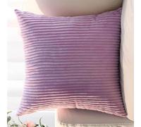 SWJ-swjssb Super King Size Pillow Cases 80x80 75x75 Cm,Square Extra Large Cushion Covers Soft Throw Pillow Cover With Zipper Corduroy Decorative Pillowcases For Sofa Couch(Taro Purple,24x24 inch 1pc)