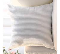 SWJ-swjssb Super King Size Pillow Cases 80x80 75x75 Cm,Square Extra Large Cushion Covers Soft Throw Pillow Cover With Zipper Corduroy Decorative Pillowcases For Sofa Couch(White,30x30 inch 1pc)