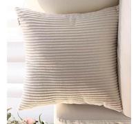 SWJ-swjssb Super King Size Pillow Cases 80x80 75x75 Cm,Square Extra Large Cushion Covers Soft Throw Pillow Cover With Zipper Corduroy Decorative Pillowcases For Sofa Couch(Beige,30x30 inch 1pc)