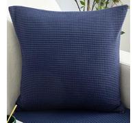 SWJ-swjssb Super King Size Pillow Cases,Pack Of 2 Square Extra Large Cushion Covers Soft Pillow Cover With Invisible Zipper Decorative Pillowcases For Pillows Sofa Couch(Navy Blue,80x80 cm Pack of 2)