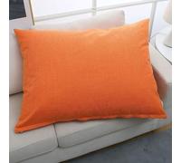 SWJ-swjssb Throw Pillow Covers Linen Pillow Covers With Zipper Cotton Decorative Pillows Rectangle Cushion Covers Farmhouse Boho Decor For Sofa Couch Bed Living Room (Color : Orange, Size : 50x70 cm)