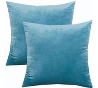 SWJ-swjssb Velvet Throw Pillow Cover 18x18,20x20,22x22,24x24,12x20 Inches 2 Pack Sofa Pillow Case Decorative Pillowcases Modern Cushion Covers For Couch Pillows Bed Room(Dark blue,50x50cm(2pcs))
