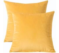 SWJ-swjssb Velvet Throw Pillow Cover 18x18,20x20,22x22,24x24,12x20 Inches 2 Pack Sofa Pillow Case Decorative Pillowcases Modern Cushion Covers For Couch Pillows Bed Room(Gold,55x55cm(2pcs))