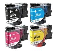 SWjfbzzBU Ink Cartridge LC521 521 Compatible With DCP J1260W J1310DW J1313DW J1360DW J1460DW Printer(1SET BK C M Y)