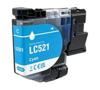 SWjfbzzBU Ink Cartridge LC521 521 Compatible With DCP J1260W J1310DW J1313DW J1360DW J1460DW Printer(1PC Cyan)