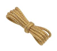 Swjubmc 1 Pair Shoe Laces Width 4.5mm Round Gold Metal Wire