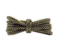 Swjubmc 1 Pair Shoe Laces Width 4.5mm Round Gold Metal Wire