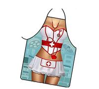 Swkangrd Sexy Funny Novelty Cooking Apron,Nurse style Cooking Apron,Sexy Kitchen Apron Cooking BBQ Party Adult Chefs Apron For Men Women Funny Gift