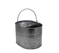 SWL 13L Heavy Duty Galvanised Steel Mop Bucket with Handle & Strainer | Industrial Metal Cleaning Bucket for Home, Office & Commercial Use | Durable Rust-Resistant 35x26x24 cm Design