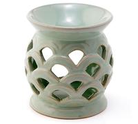 SWL Ceramic Oil & Wax Melt Burner | Essential Oil & Aroma Burner for Home Fragrance & Aromatherapy | Tealight Wax Melt Holder for Living Room, Bedroom & Gift Use